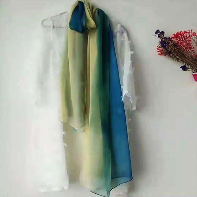 植物染色圍巾